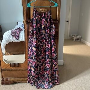 NWT PXL Navy blue floral halter dress from Old Navy